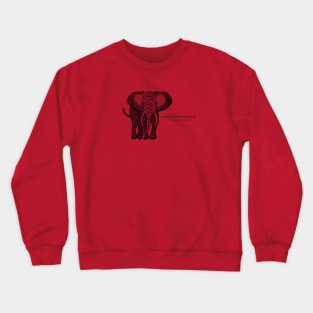 African Elephant with Common and Scientific Names - animal design Crewneck Sweatshirt